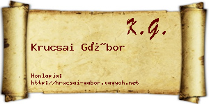 Krucsai Gábor névjegykártya